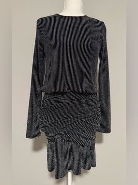 KRISA FROM REVOLVE CLOTHING - Drape Skirt Long Sleeve Minidress - Size XS